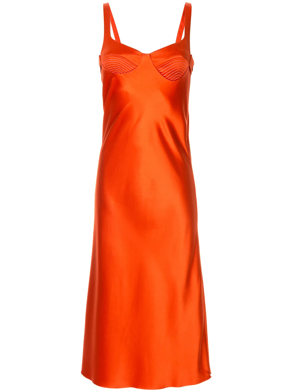 dion lee layered silk satin dress