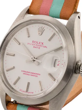 La Californienne Blanc Pink Palm Beach Rolex Oyster Perpetual Date La Californienne Blanc Pink Palm Beach Rolex Oyster Perpetual Date Watch 34mm