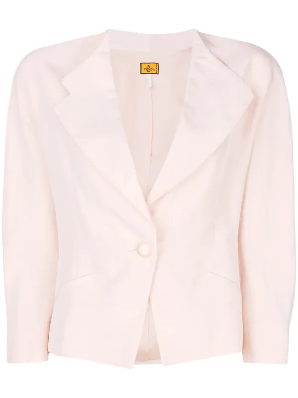 pale pink cropped blazer