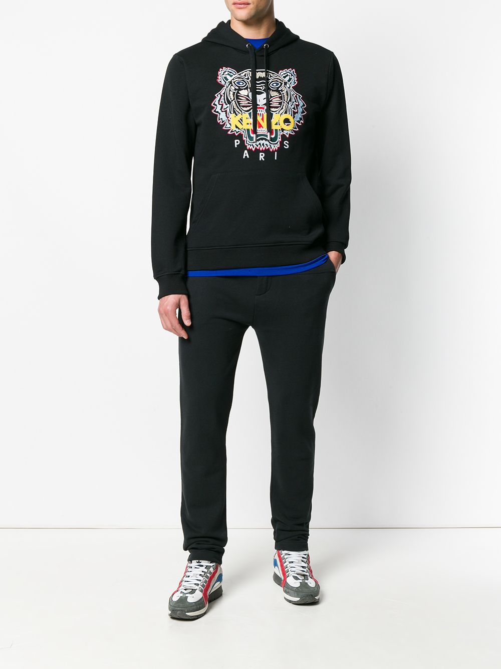 Kenzo Logo Print Hooded Sweatshirt - Farfetch