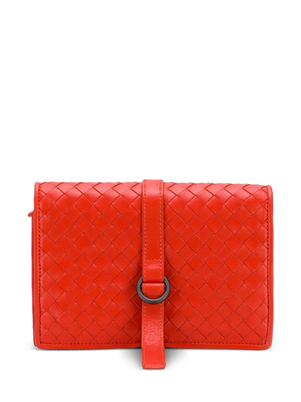 Bottega Veneta Pre-Owned 2017 intrecciato weave jewellery pouch | Red | Image 1