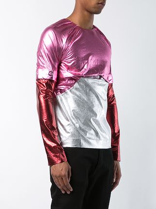 metallic longsleeved top展示图