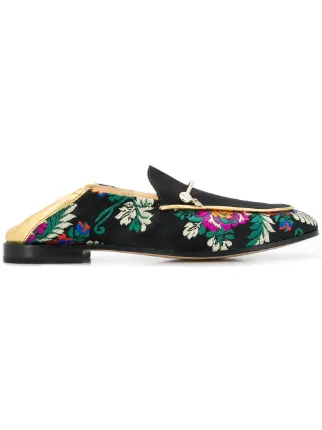 floral embroidered loafers展示图