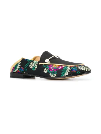 floral embroidered loafers展示图