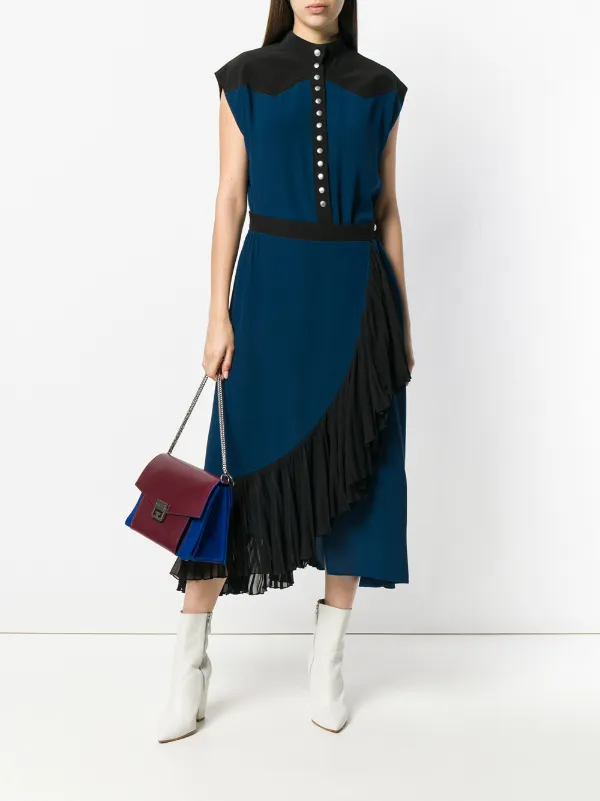 ruffle trim wrap dress