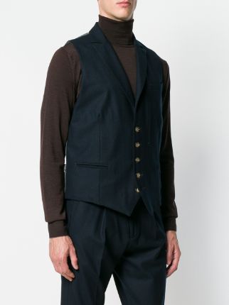 two-tone buttoned waistcoat展示图