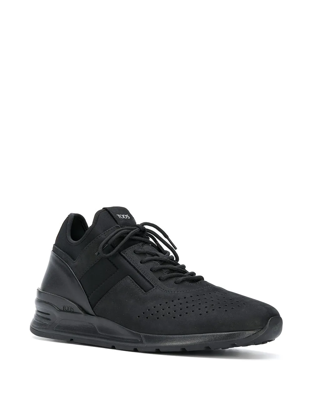 Tod's geperforeerde vetersneakers Zwart