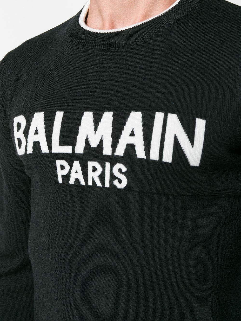 фото Balmain свитер с узором интарсия