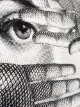Fornasetti Abbaglio graphic-print cushion
