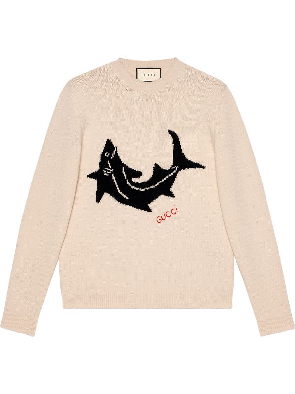 Gucci Wool Sweater With Shark - Farfetch