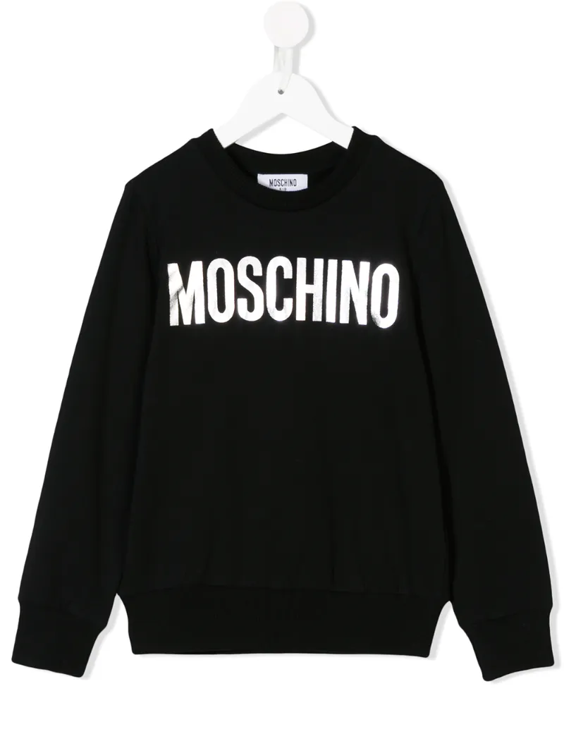Moschino Kids толстовка с принтом логотипа