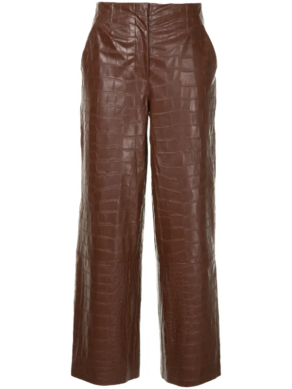 crocodile leather pants