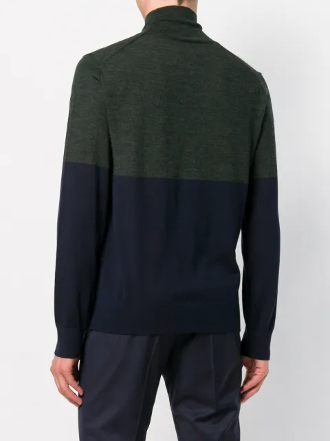 JOSEPH JOSEPH HIGH NECK NOVELTY KNIT JUMPER - BLUE