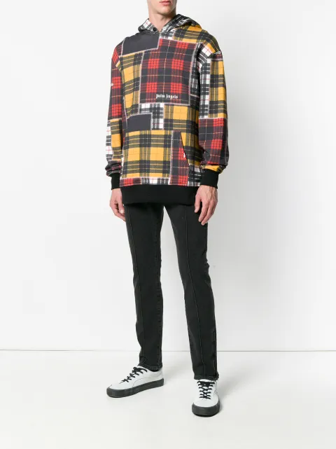 palm angels patchwork hoodie