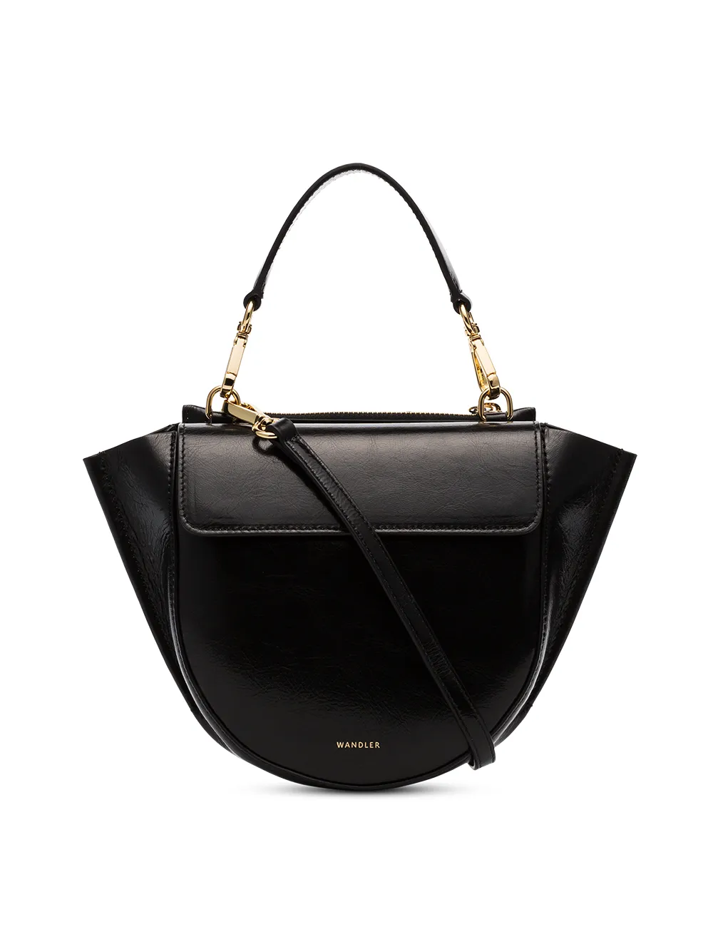 Wandler Black Hortensia Mini lamb skin shoulder bag