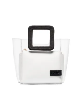 Staud White Shirley Leather Tote Bag Farfetch Staud White Shirley Leather Tote Bag
