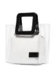 STAUD White Shirley Leather Tote bag