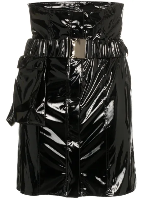 Faith Connexion high-waisted vinyl mini skirt