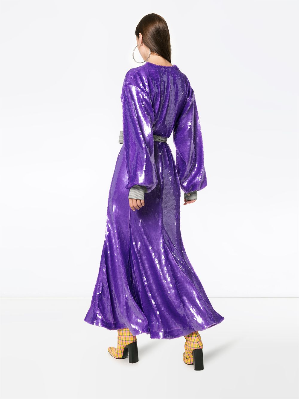 длинное платье-халат с пайетками Natasha Zinko 130731155152