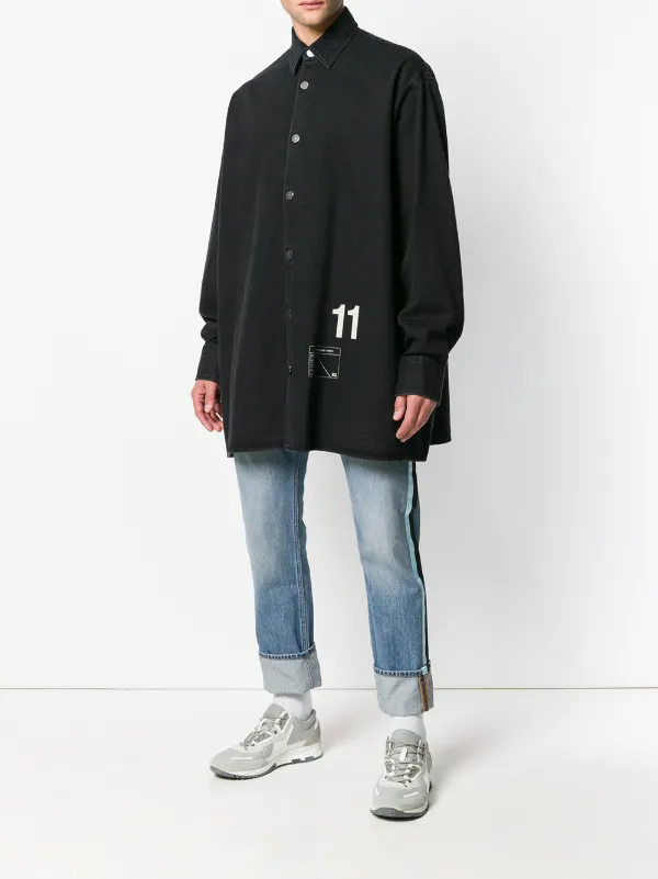 raf simons oversized denim shirt