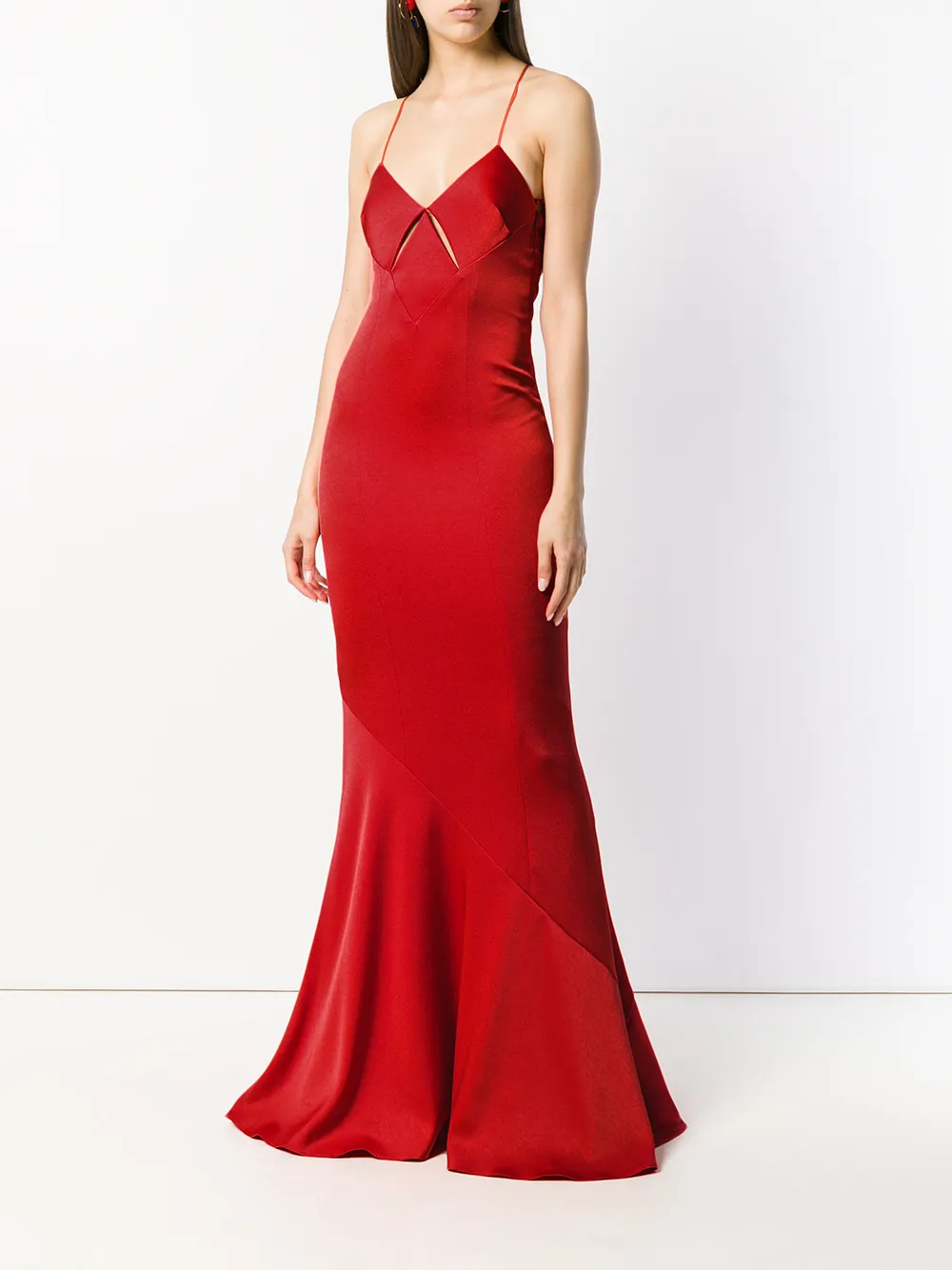 Galvan detail maxi jurkje - Rood