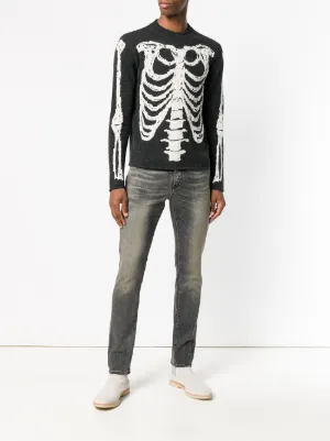 saint laurent skeleton sweater