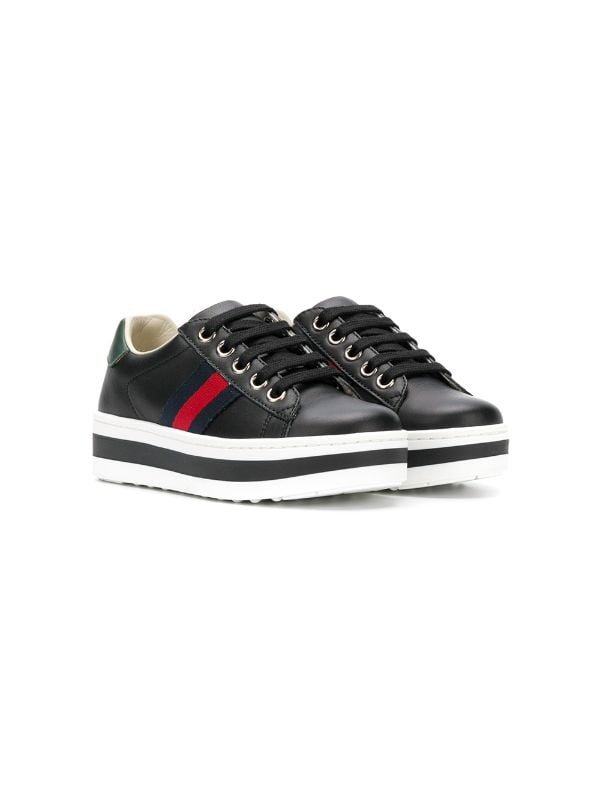 gucci platform sneakers black