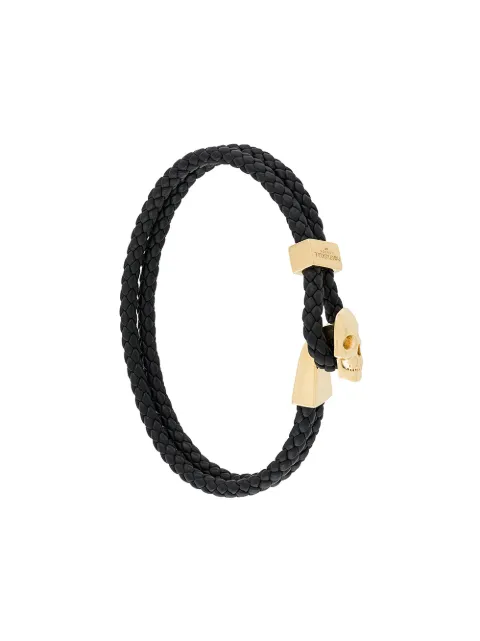 Northskull braided leather skull bracelet