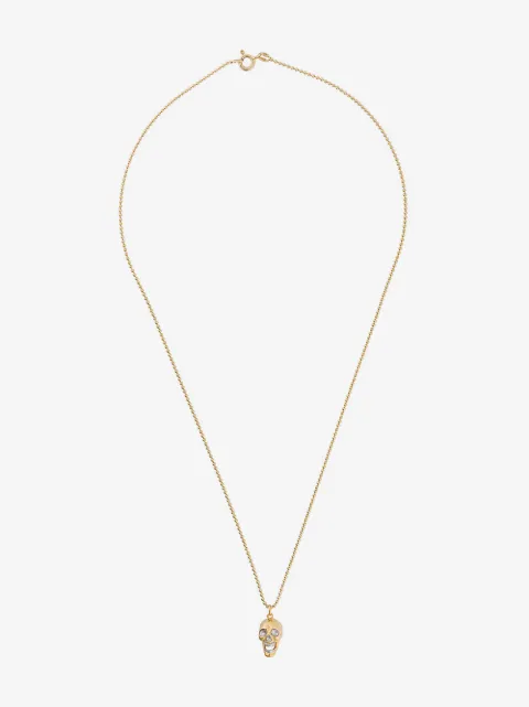 True Rocks two tone skull pendant necklace