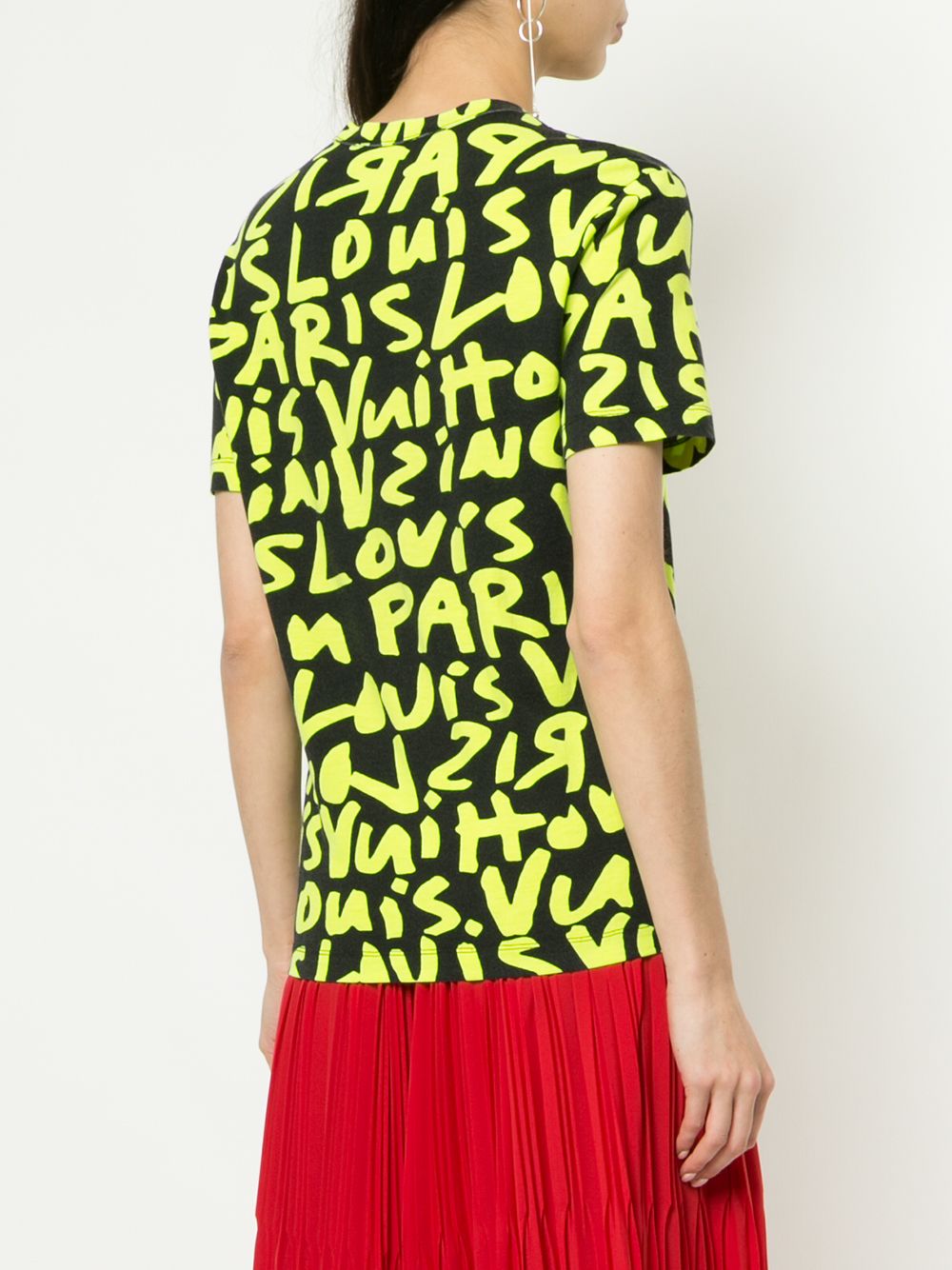 Louis Vuitton pre-owned Graffiti Print V-neck T-shirt - Farfetch