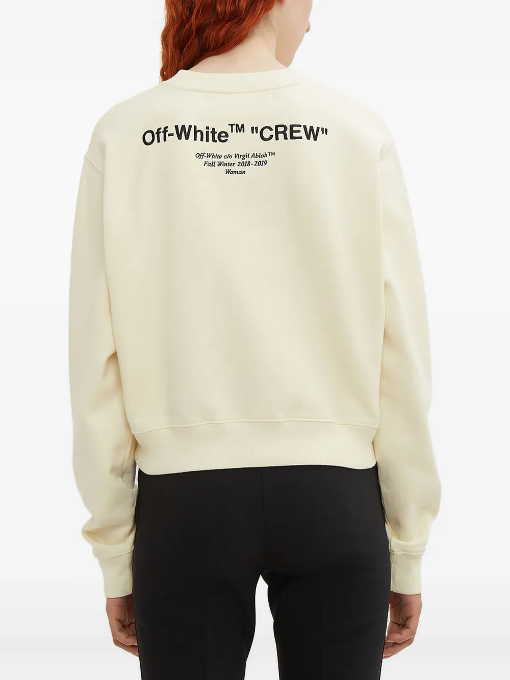 Off-White casual trui met print Beige