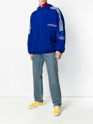 adidas blue trefoil jacket