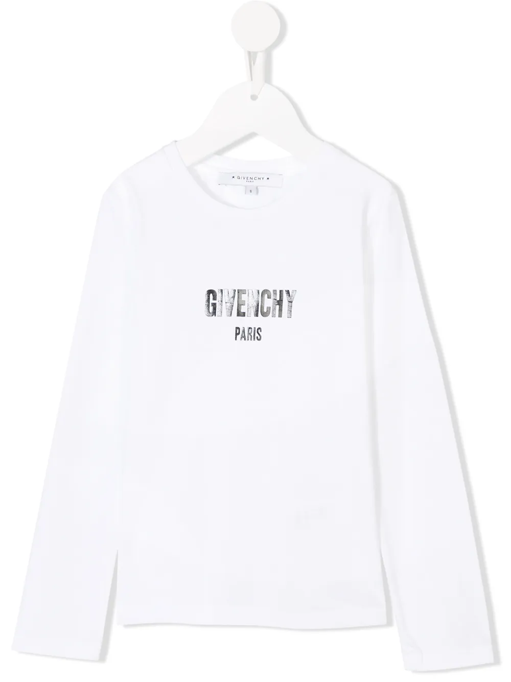 Givenchy Kids long-sleeve logo print T-shirt | White | Image 1