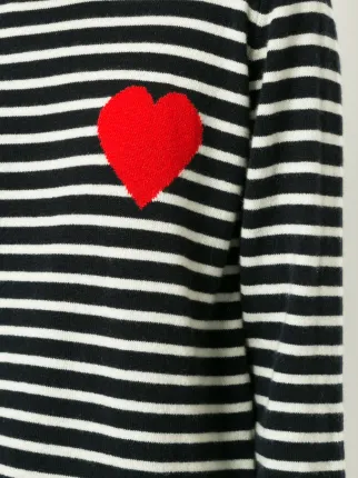 striped heart sweater展示图