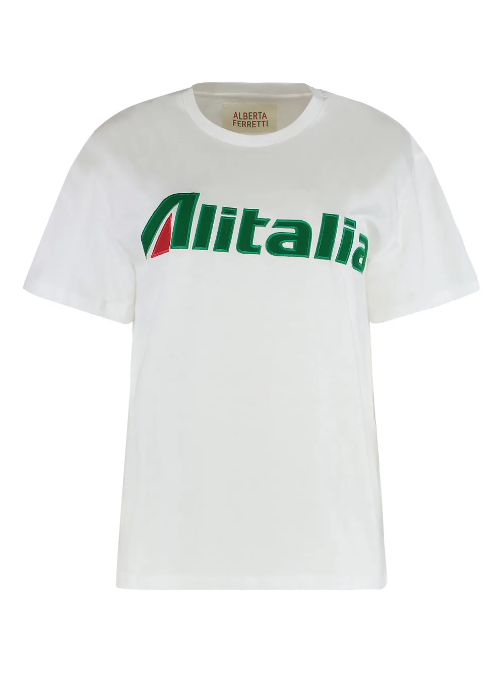Alberta Ferretti Camiseta com patch 'Alitalia' | Branco | Image 1