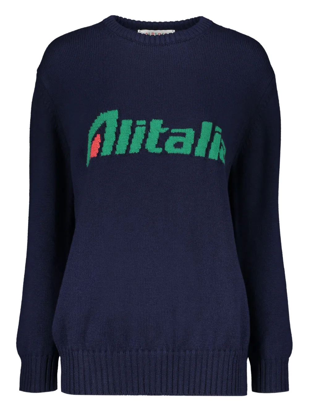 Alberta Ferretti Alitalia intarsia jumper Blauw