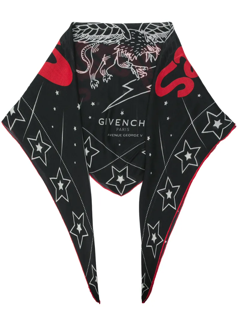 Givenchy шарф Creatures с принтом
