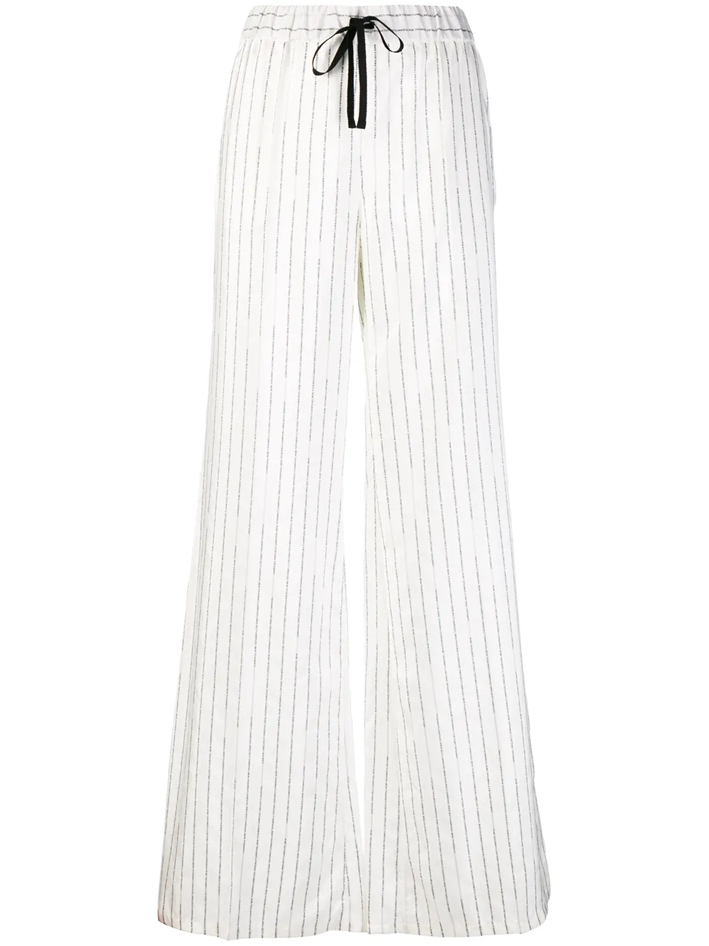 UNRAVEL PROJECT logo stripe palazzo trousers | White | Image 1