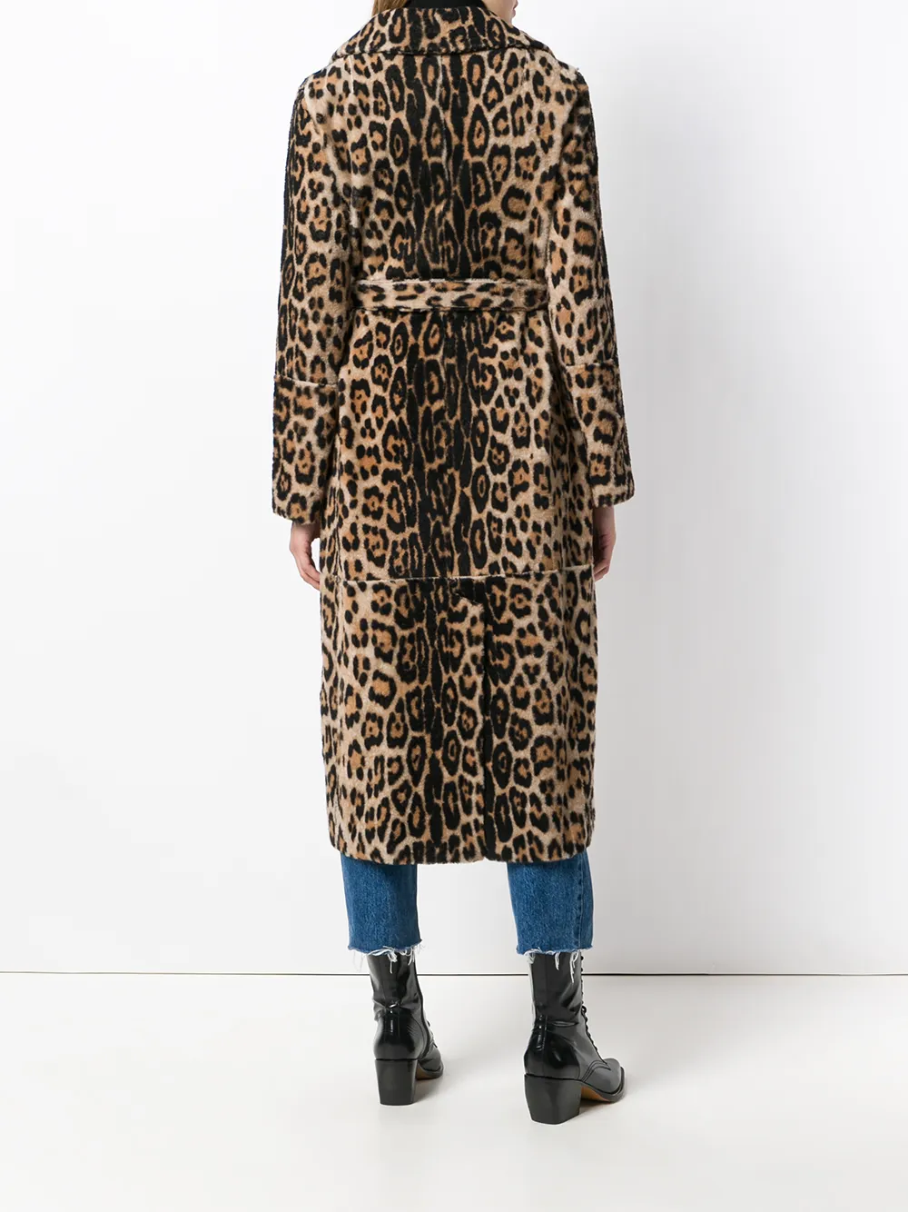Yves Salomon bontjas met luipaardprint Beige