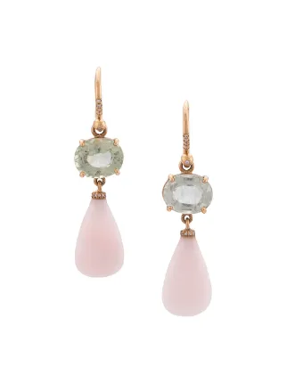 Irene Neuwirth Pink Opal Drop Earrings Farfetch Irene Neuwirth Pink Opal Drop Earrings
