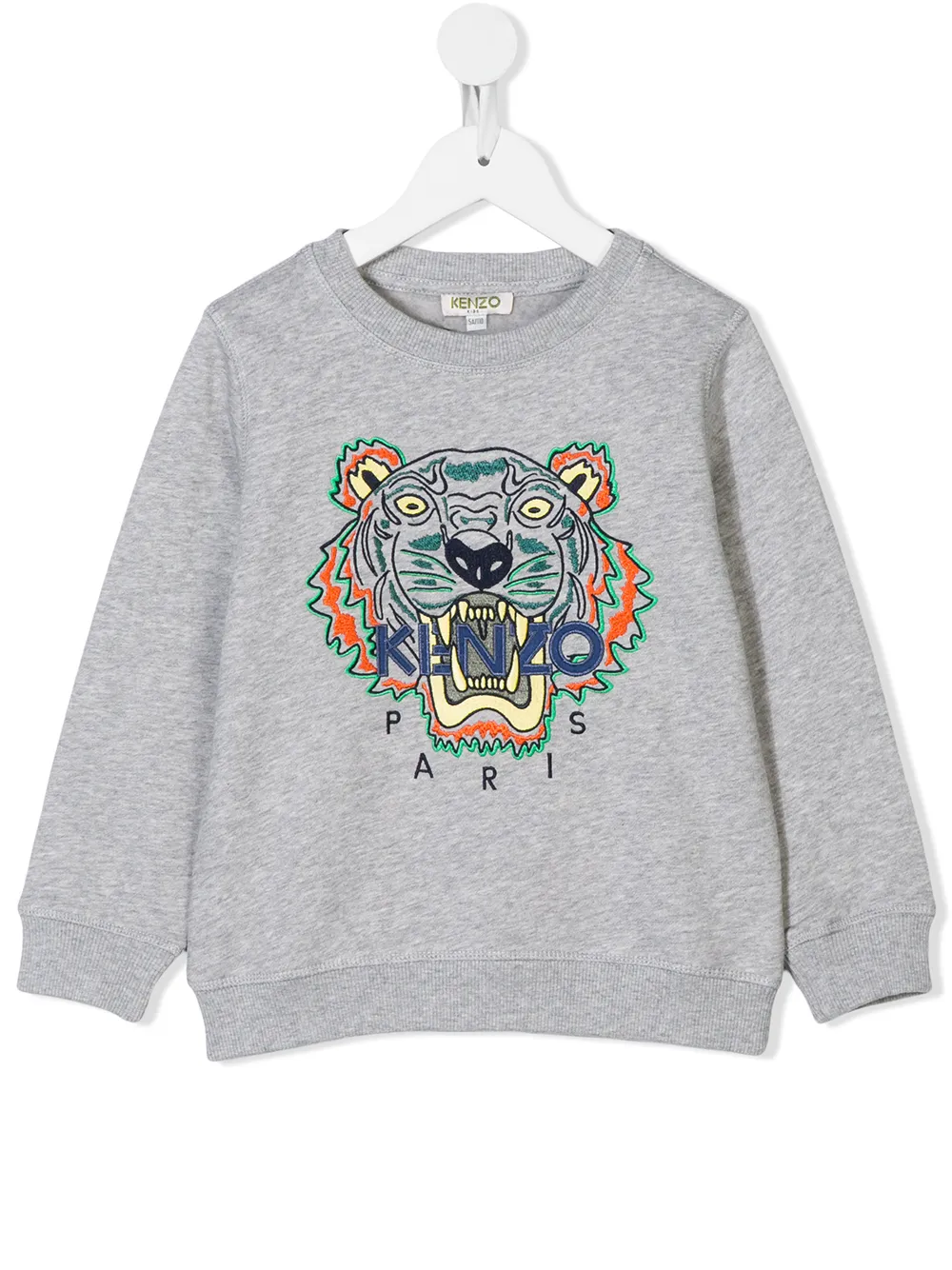 фото Kenzo kids толстовка с вышивкой тигра