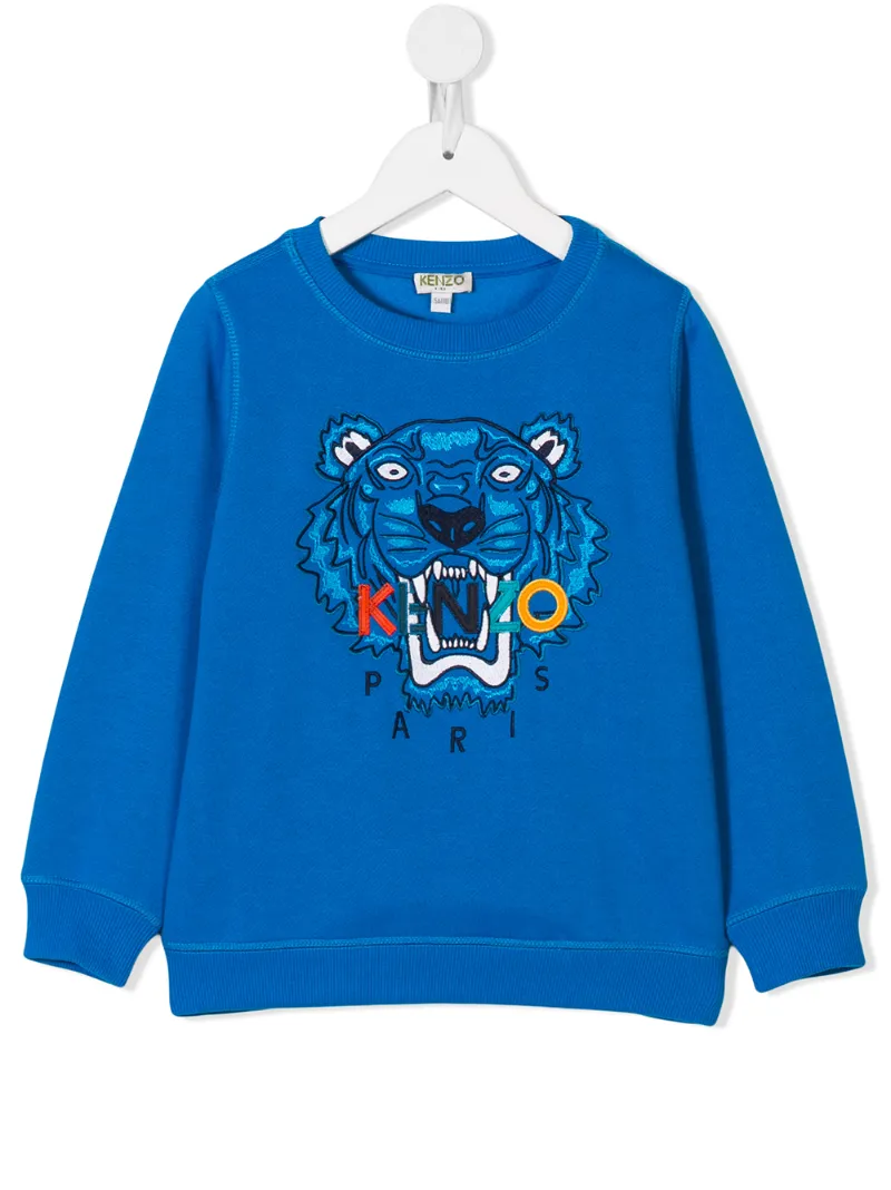 Kenzo Kids толстовка с заплаткой с тигром