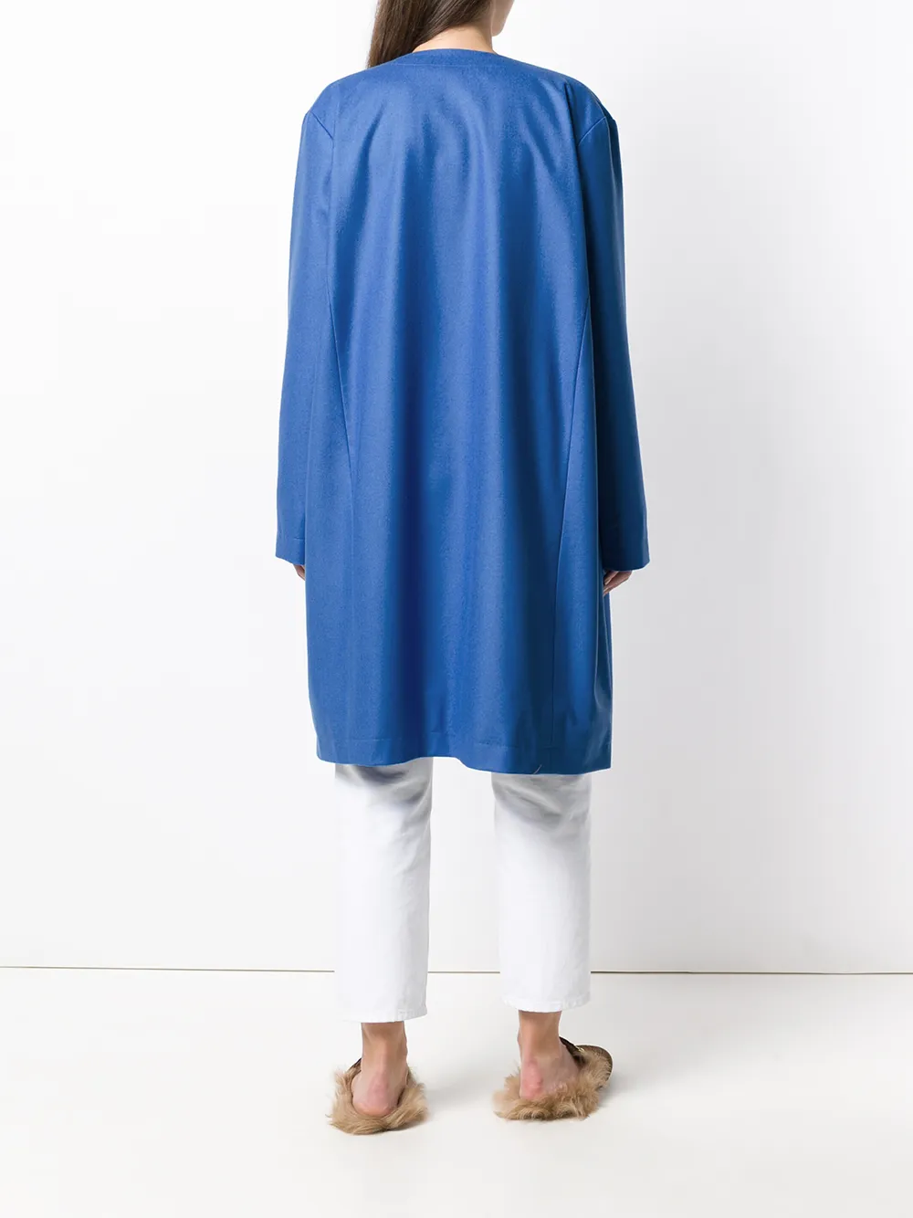 Liska jas met enkele rij knopen Blauw