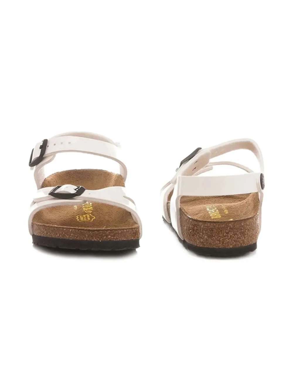 Birkenstock Kids sandalen met gesp Wit