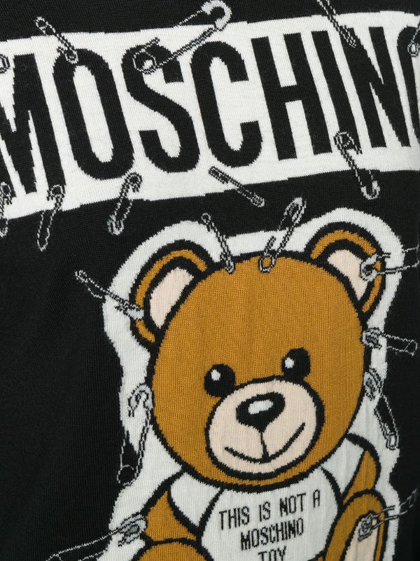 moschino teddy bear sweater dress
