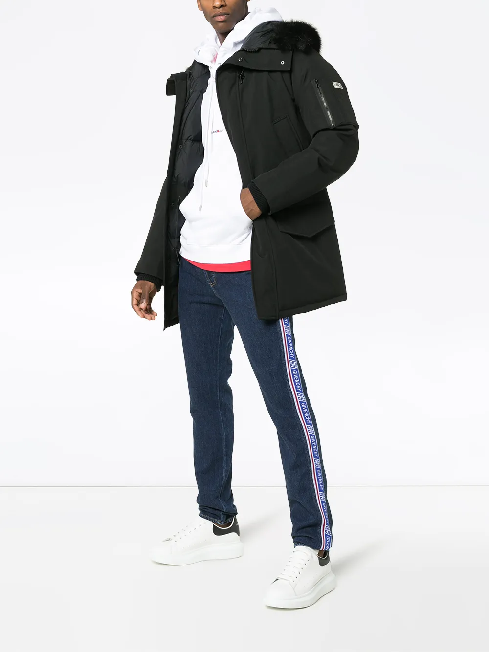 Givenchy Logo Band Slim-Fit Jeans - Blauw
