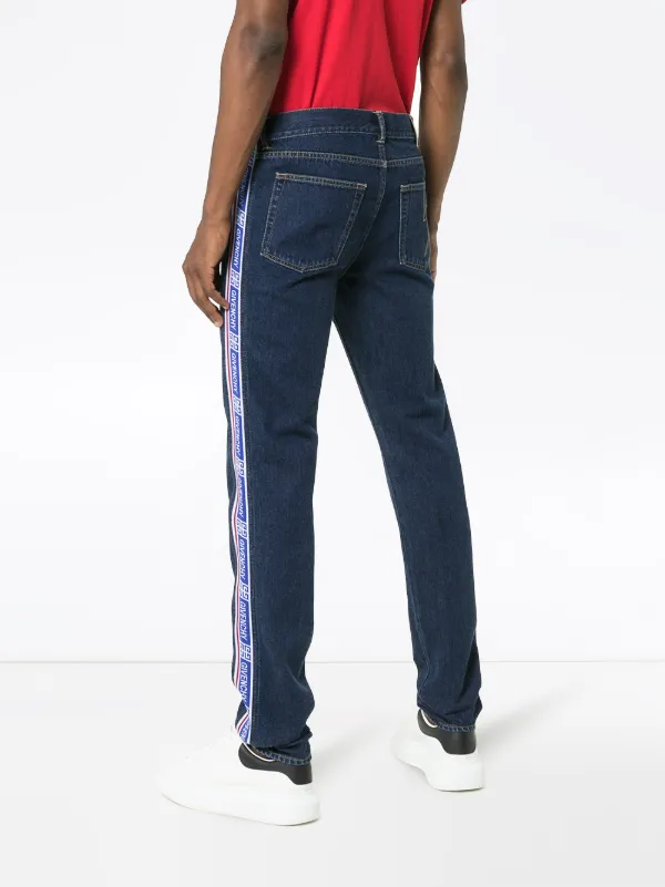 Givenchy Logo Band Slim-Fit Jeans | Blue | FARFETCH