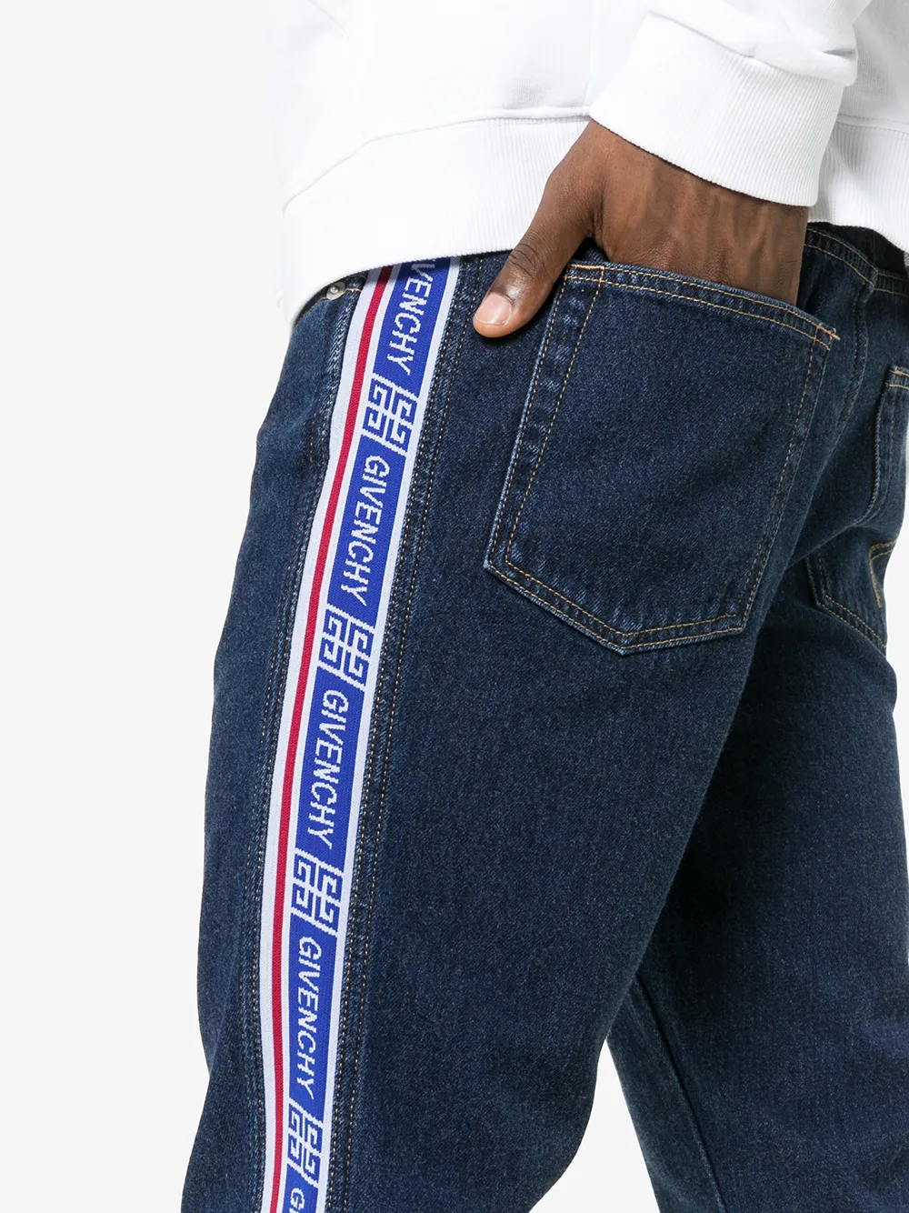 фото Givenchy джинсы кроя слим с логотипом