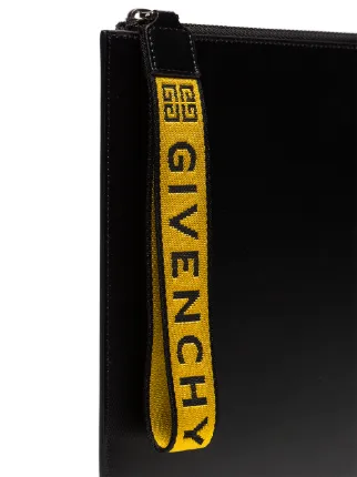 black and yellow Ticker leather pouch展示图