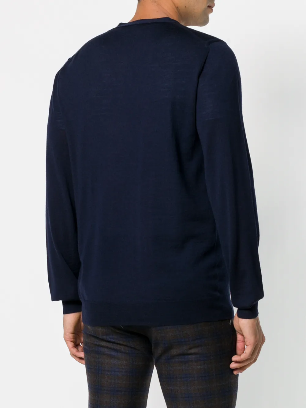Paolo Pecora vest met dubbele rij knopen en V-hals Blauw